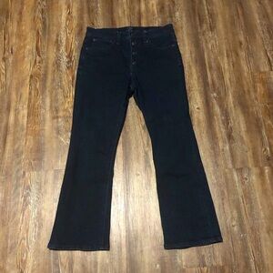 J.Crew Jeans Women's 27 High Rise Crop Flare Button Flare in Signature Stretch